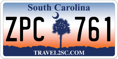 SC license plate ZPC761