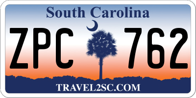 SC license plate ZPC762