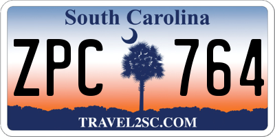 SC license plate ZPC764