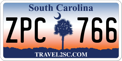 SC license plate ZPC766