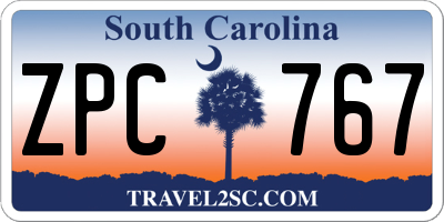 SC license plate ZPC767