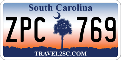 SC license plate ZPC769
