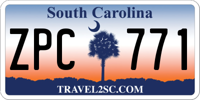 SC license plate ZPC771