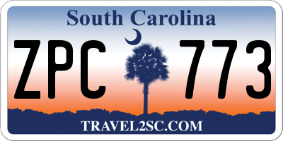 SC license plate ZPC773