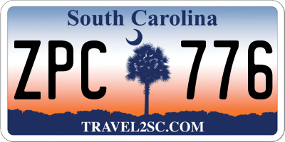 SC license plate ZPC776