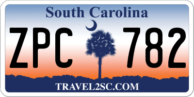 SC license plate ZPC782