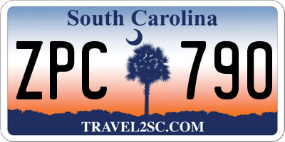 SC license plate ZPC790