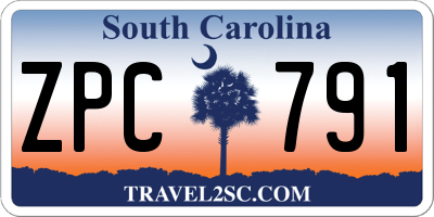 SC license plate ZPC791