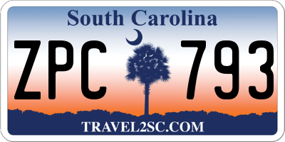 SC license plate ZPC793