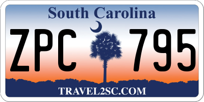 SC license plate ZPC795