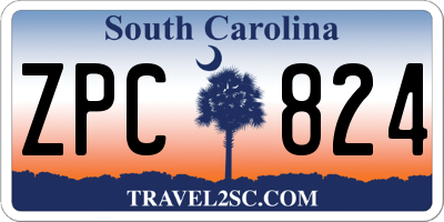 SC license plate ZPC824