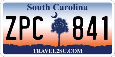 SC license plate ZPC841