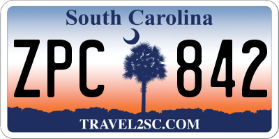 SC license plate ZPC842