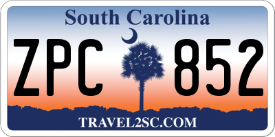 SC license plate ZPC852