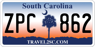 SC license plate ZPC862