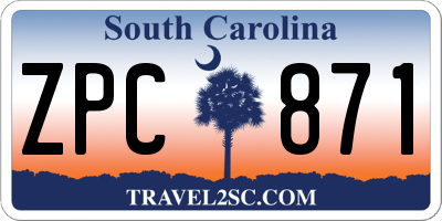 SC license plate ZPC871