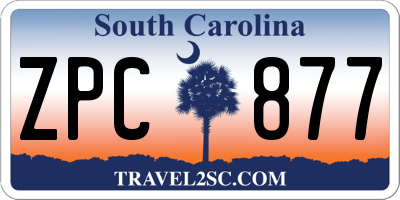 SC license plate ZPC877