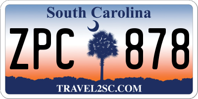 SC license plate ZPC878