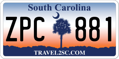 SC license plate ZPC881
