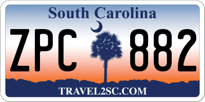 SC license plate ZPC882