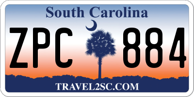 SC license plate ZPC884