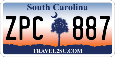 SC license plate ZPC887