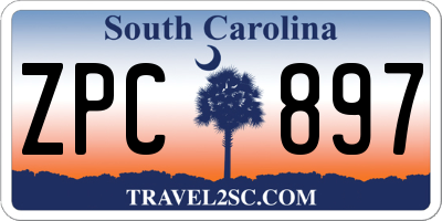 SC license plate ZPC897