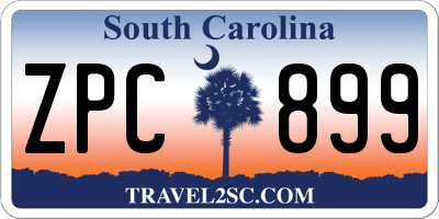 SC license plate ZPC899