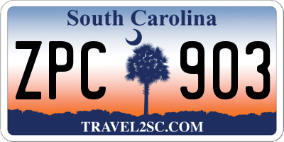 SC license plate ZPC903