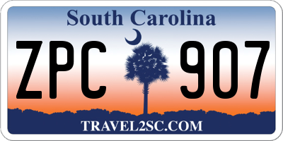 SC license plate ZPC907
