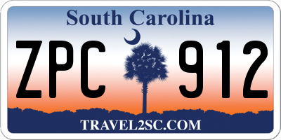 SC license plate ZPC912