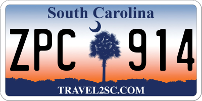 SC license plate ZPC914
