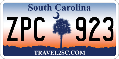 SC license plate ZPC923