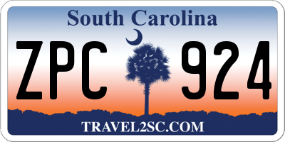 SC license plate ZPC924