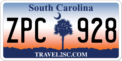 SC license plate ZPC928