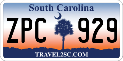 SC license plate ZPC929