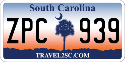 SC license plate ZPC939