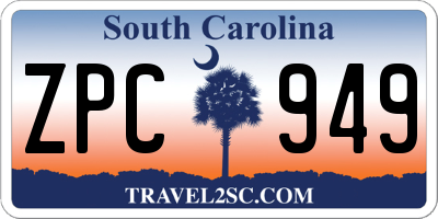 SC license plate ZPC949