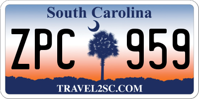 SC license plate ZPC959