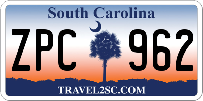 SC license plate ZPC962