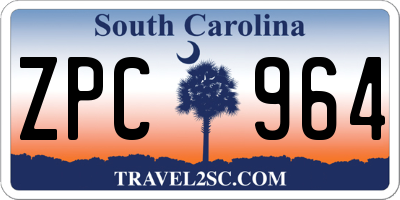 SC license plate ZPC964