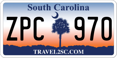 SC license plate ZPC970