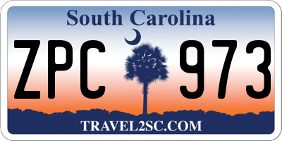 SC license plate ZPC973
