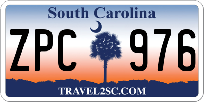 SC license plate ZPC976