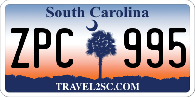 SC license plate ZPC995