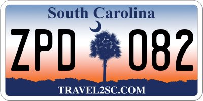 SC license plate ZPD082