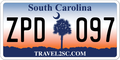 SC license plate ZPD097