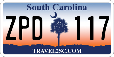 SC license plate ZPD117