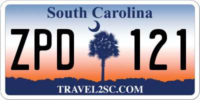 SC license plate ZPD121