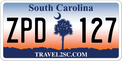 SC license plate ZPD127